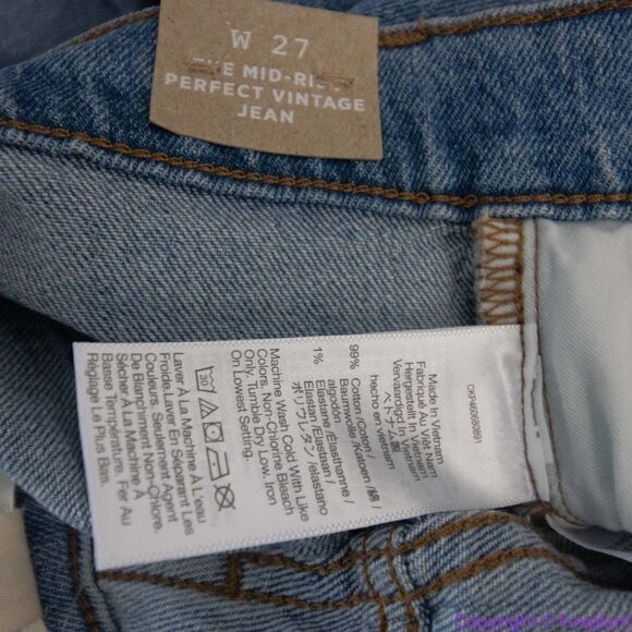 NEW Madewell‎ The Mid-Rise Perfect Vintage Jean in Enmore Wash, 27 - Picture 14 of 16